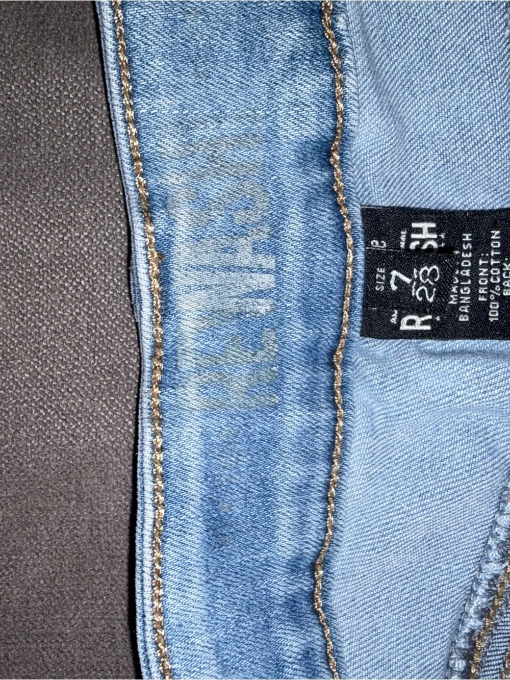 Rewash Light Blue Frayed Denim Shorts